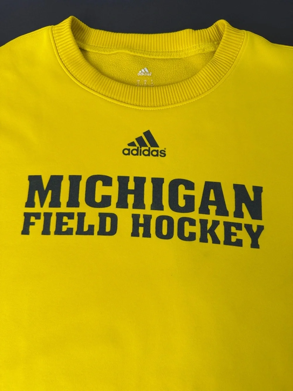 Adidas Yellow‎ Michigan Field Hockey Crewneck Sweatshirt